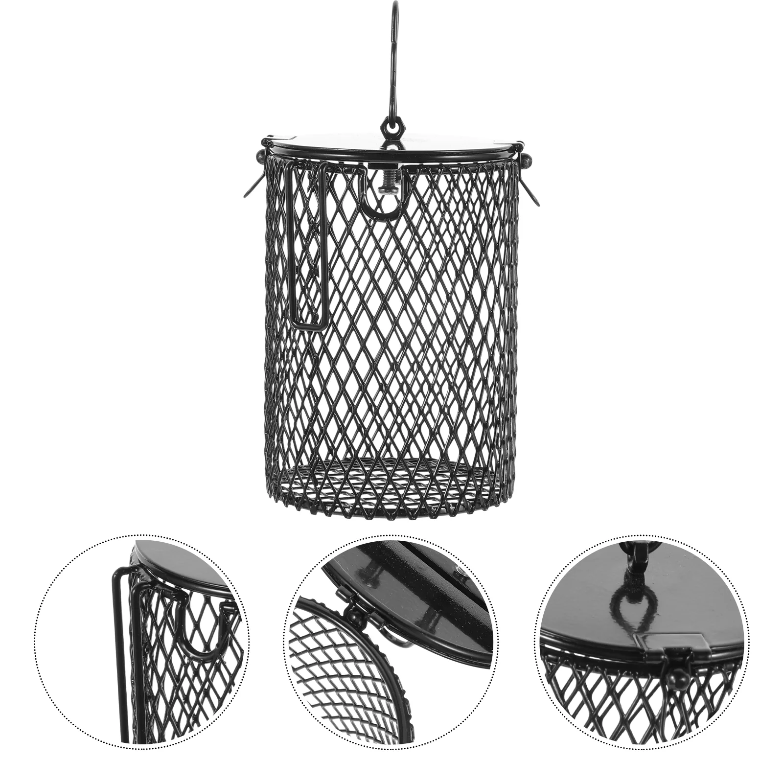 Heat Lamp Shade Heater Grille Reptile Lampshade Shell Night Black Mesh Cover Light Bulbs