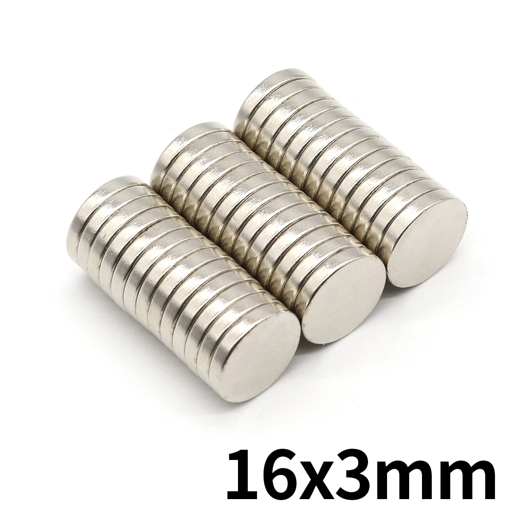 16x3 Round Magnet 16x3mm Neodymium N35 Permanent NdFeB Super Strong Powerful Magnetic Imane Disc 16*3