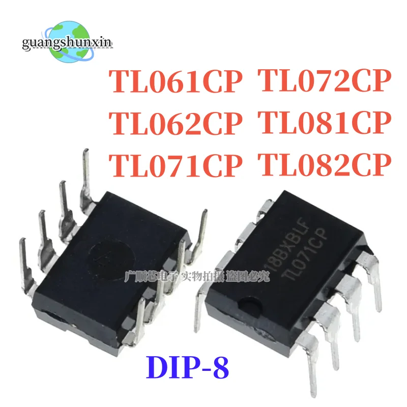 10PCS TL061CP TL062CP TL071CP TL072CP TL081CP TL082CP DIP-8 TL061 TL062 TL071 TL072 TL081 TL082 DIP8 DIP IC New