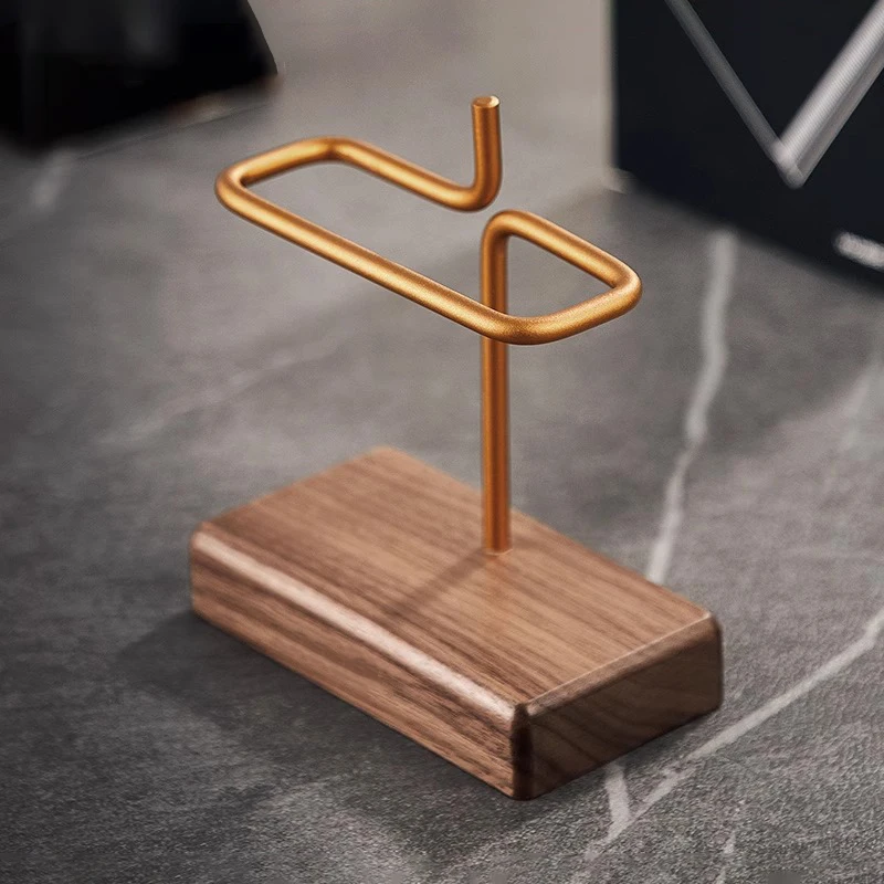 Portafiltro per caffè in legno contenitore per la conservazione del filtro per caffè in alluminio Dispenser per filtro per caffè per accessori per caffè a forma di V