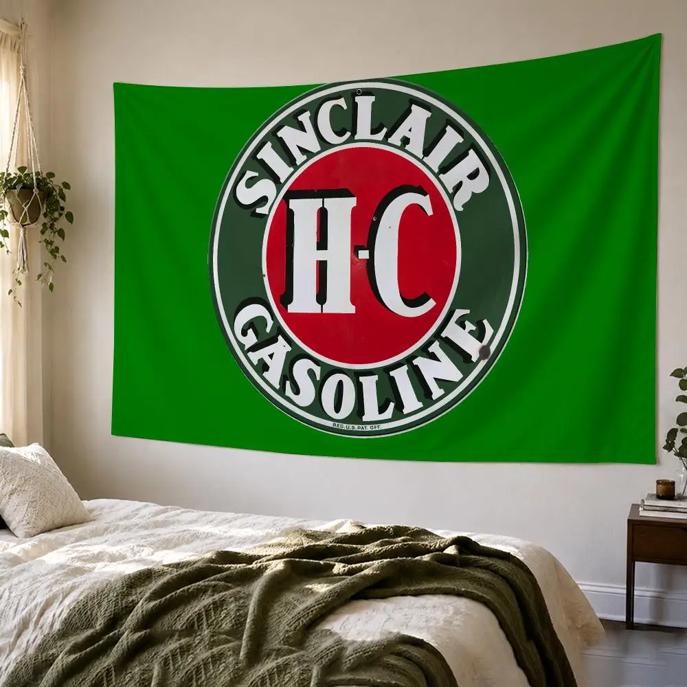 S-Sinclair Motor Oil Logo Tapestry Bedroom Living Room Bar Party House Home Dorm Interior Wall Decor Background Banner