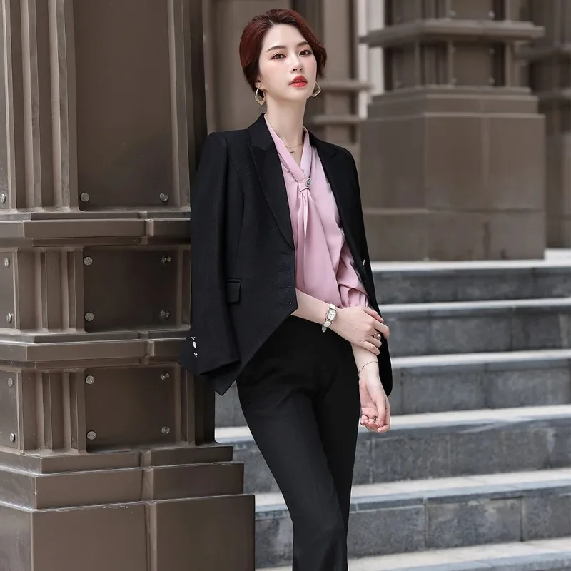 Femme Pantalon trempé Ensemble Veste + fjAsymmetric Blazer Formel S-5XL Plus Taille Beige ingent Blazer 2 Pièces Ensemble Bureau Dames