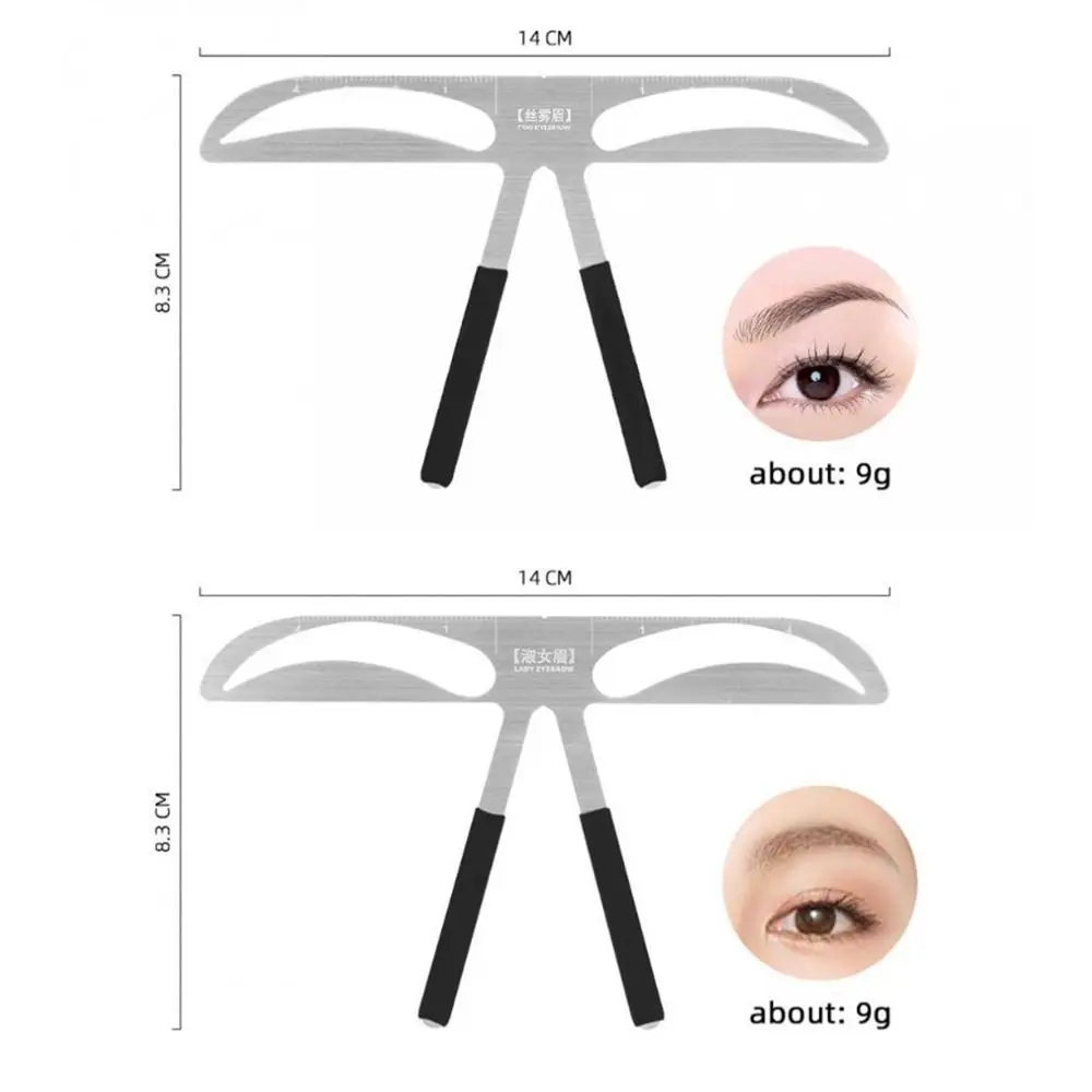 3D Eyebrow Tattoo Ruler 10 Styles Balance Shaper Eyebrow Measuring Tool Metal Easy To Use Microblading Eyebrow Stencil Women