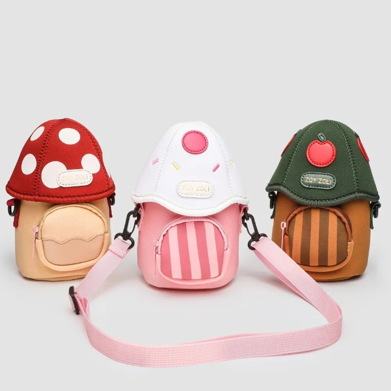 2025 New Design Children's Trendy Cool Cute Mushroom Bag for Boys Girls Kindergarten Lightweight and Versatile Outdoor Crossbody