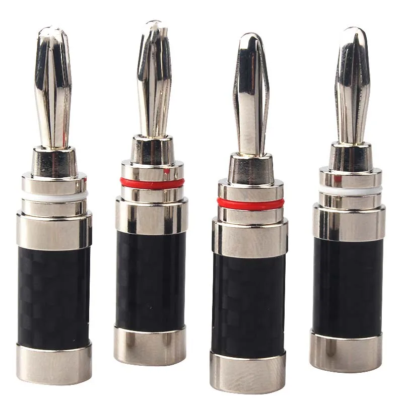 

Hi-End Carbon Fiber Brass Rhodium Plated Hifi Audio CD DVD player AMPe Speaker Cable Banana Plug connector