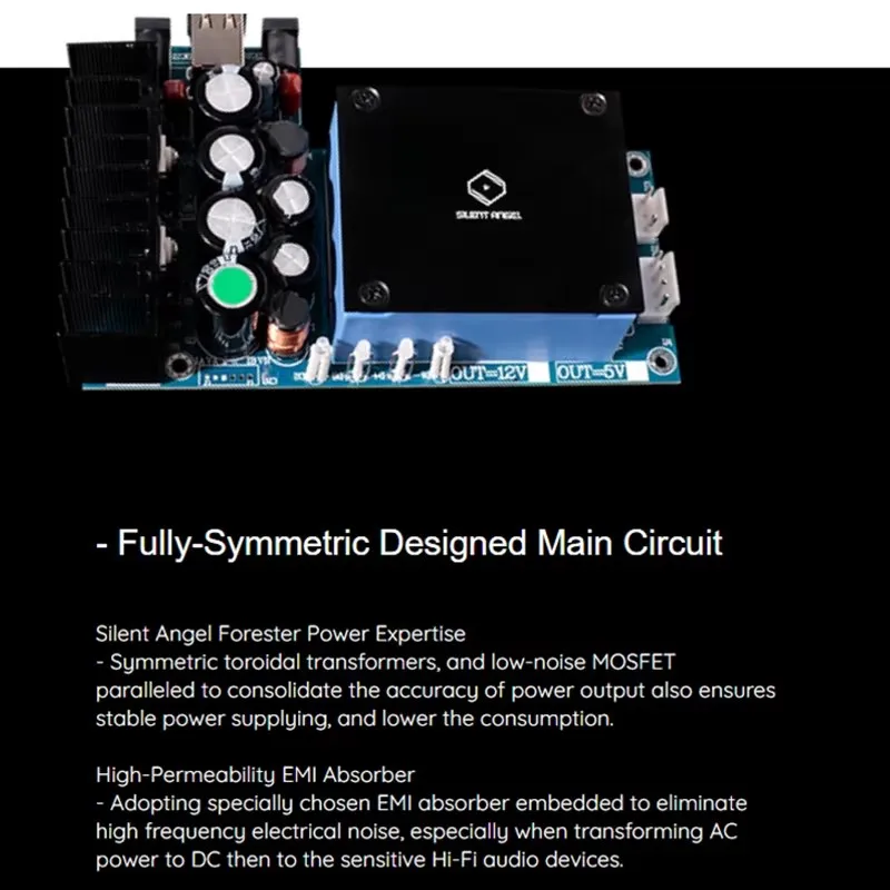 

Бесшумный Angel Forester F1, поставка, высокоточные выходы постоянного тока Duo, малошумная техника, цифровая музыка, стабильная линейная мощность для M1T