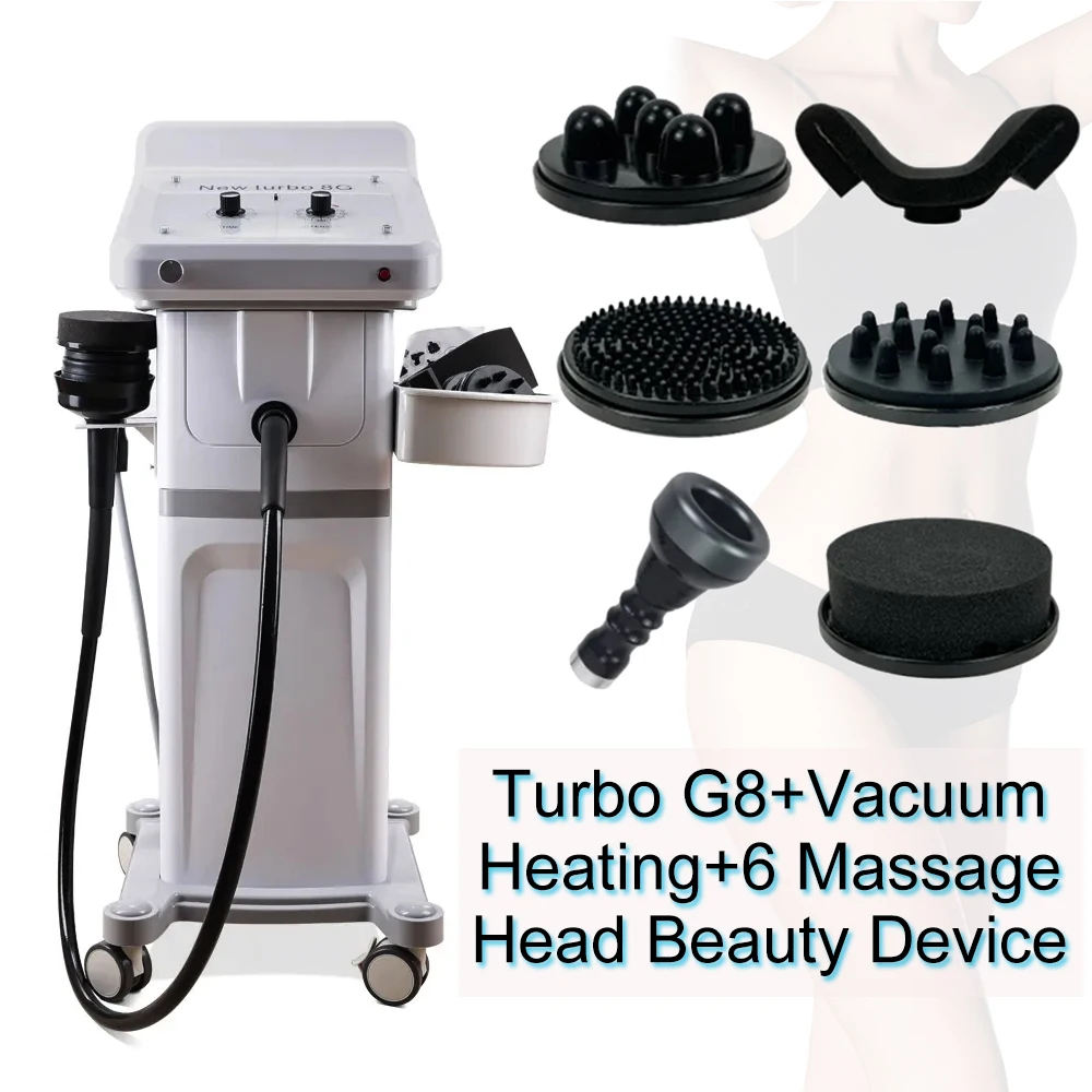 

AOKO Newest G8 Vibrating Machine Turbo 6 Heads Vacuum Heating Massage Vibrator Body Slimming Cellulite Removal Muscle Relax