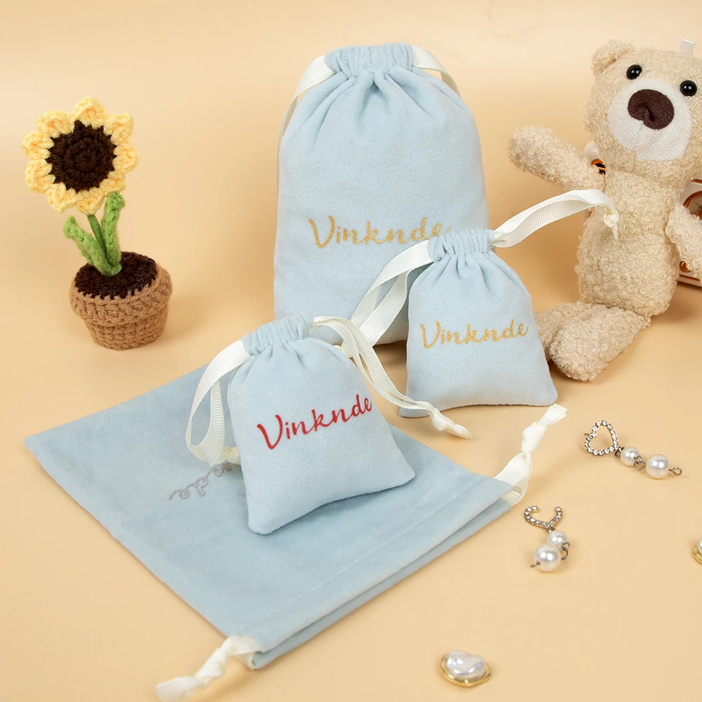 3x4 ''شعار مخصص مطبوعة المخملية الرباط حقيبة فاخرة لينة السفر المنظم مجوهرات شمعة الشعر هدية العطور حزمة الغبار الحقيبة #2