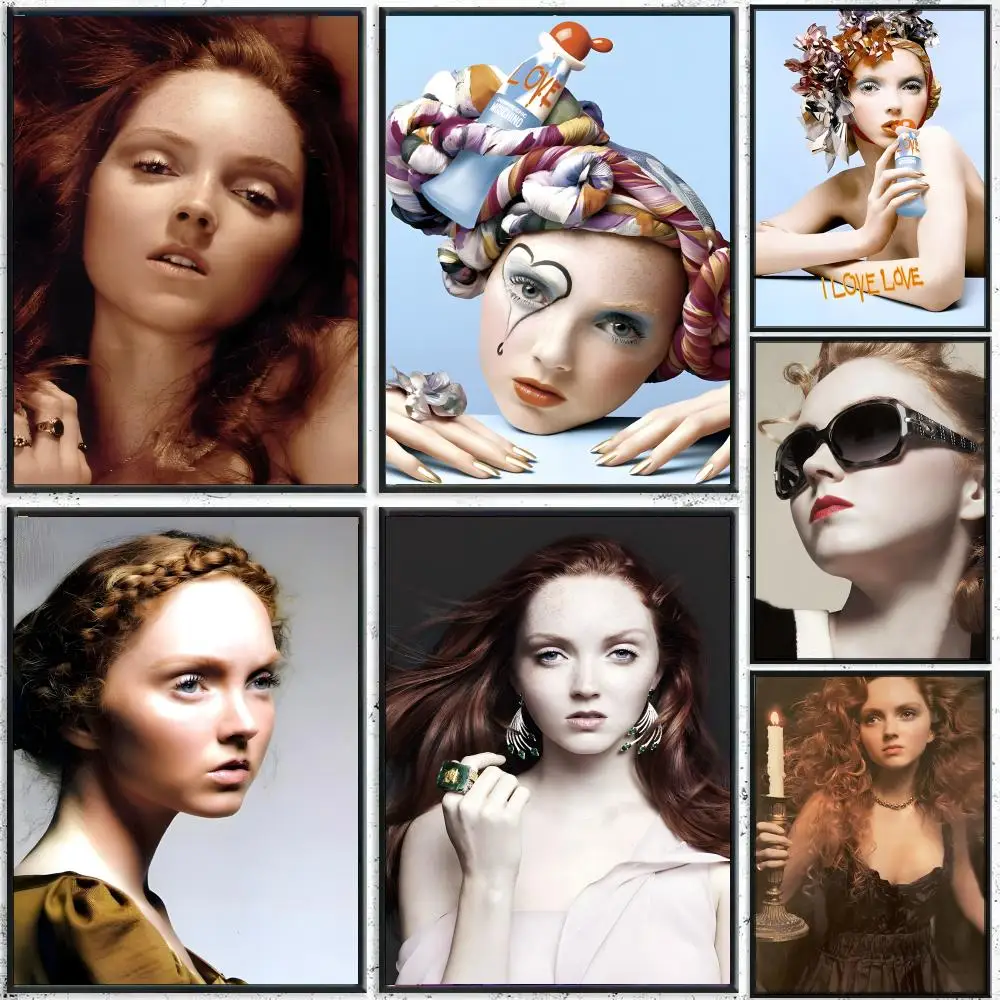 L-Lily Cole Poster HD Waterproof Wall Decal for Study, Living Room & Garage, Great Gift for Fans