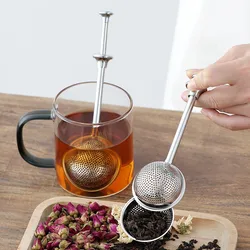 Reusable Stainless Steel Telescopic Tea Infuser for Spice Herb Mate Leaf Strainer Balls Filter Diffuser KitchenTeapot Teaware