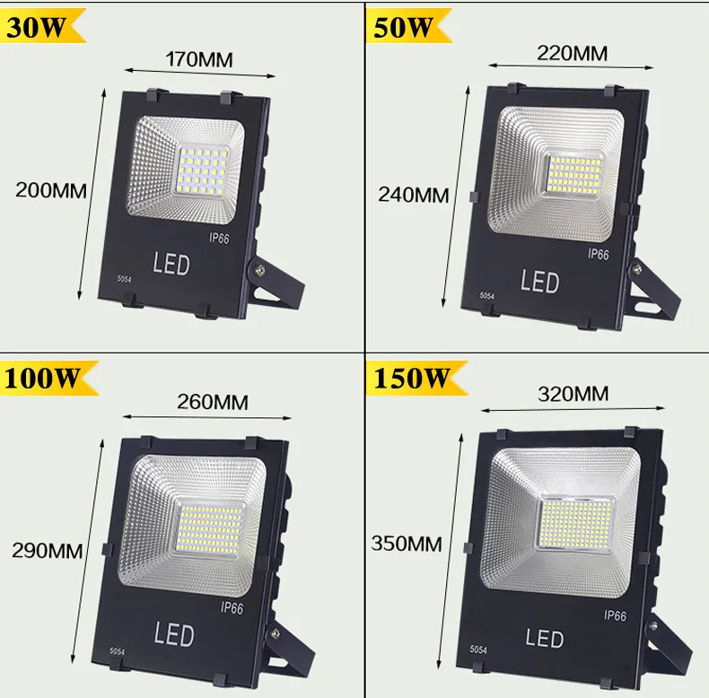 20-200W 85-240V IP66 LED Flood Spot Light Outdoor Garden Yard Building Wall Lamp 5054