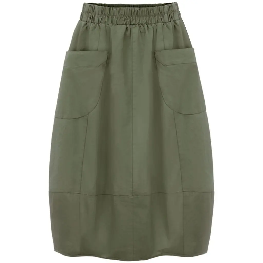 

Женская однотонная повседневная юбка большого размера средней длины, весна-осень, новинка