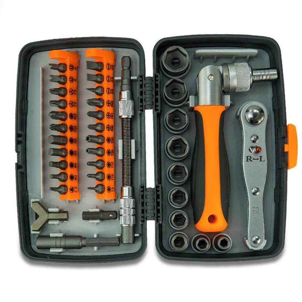 Professional maintenance tools for motorcycles  bicycle quick maintain hand tool 38pcs ratchet screwdriver sleeve set Portable