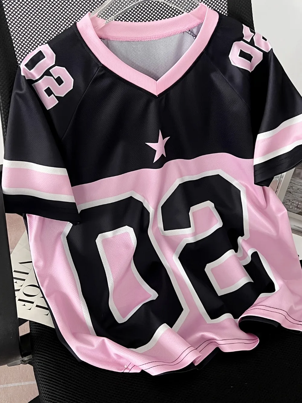 Number 02 Star 3D Print Sport Quickdry Breathable Men V-neck T-shirt Outdoor Street Casual FashionTeam Training Parent-Child Top