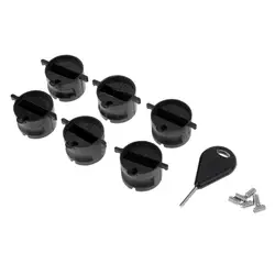 6pc plugue de surf com parafusos de grub para caixa de aleta de prancha com uma chave de aleta