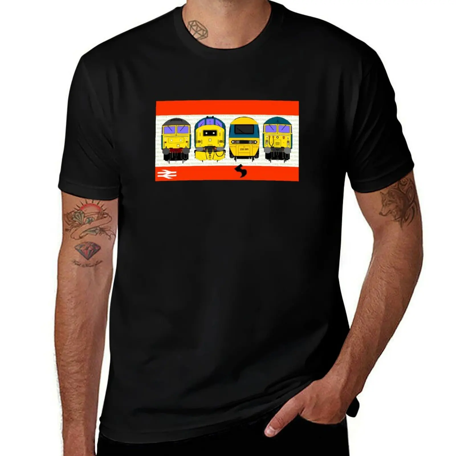 

British rail design T-Shirt t shirt man designer cotton t shirt man men t shirt cotton 100% T-shirt