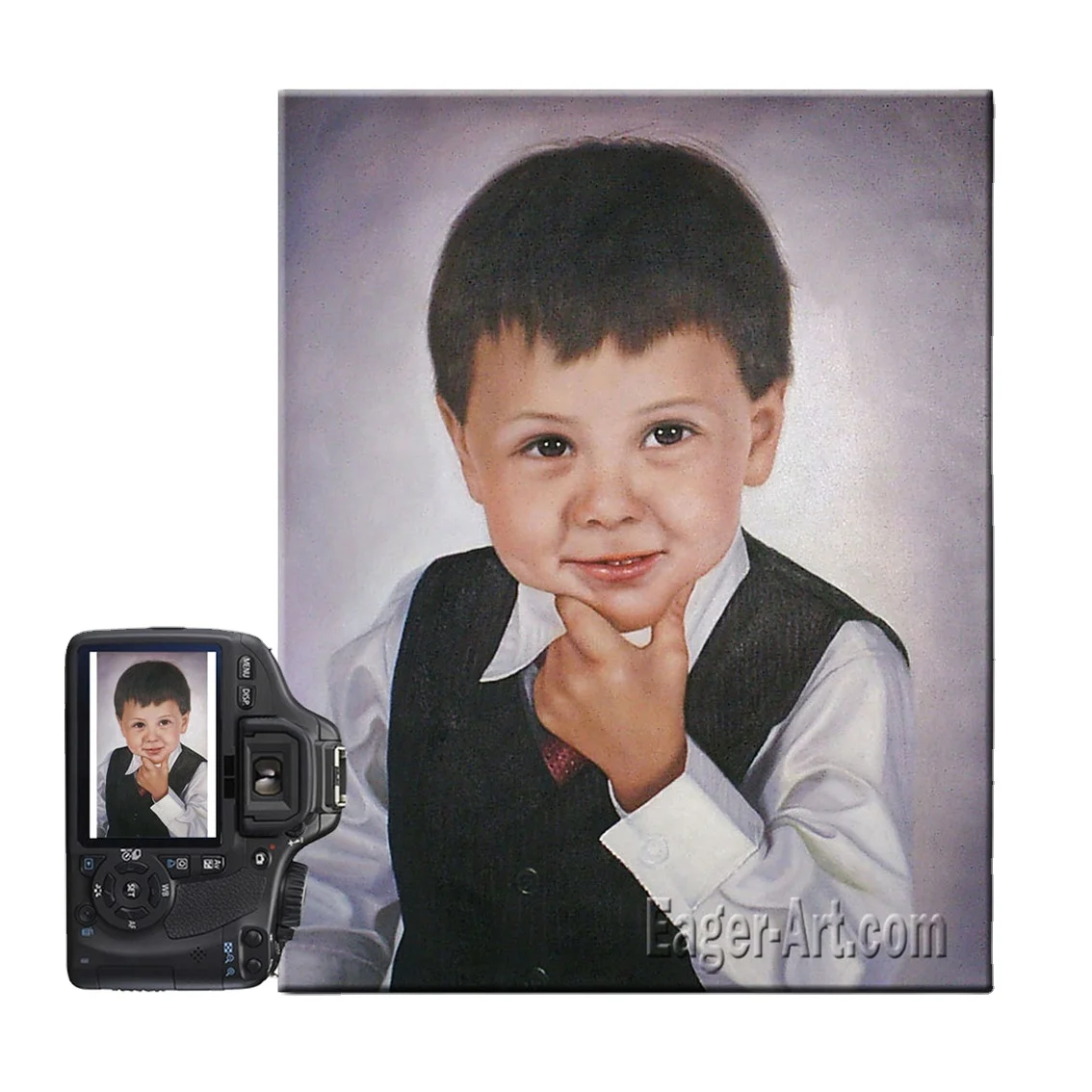 Personalized Photo Home Decor Painting Custom Wall Art Hand Painting