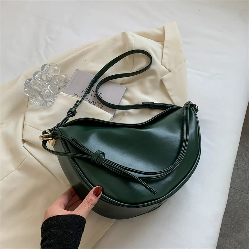 Luxury Handbags for Women PU Leather Banana Crossbody Bags for Women 2024 Fashion Brand Designer Shoulder Bag Women Phone Purses