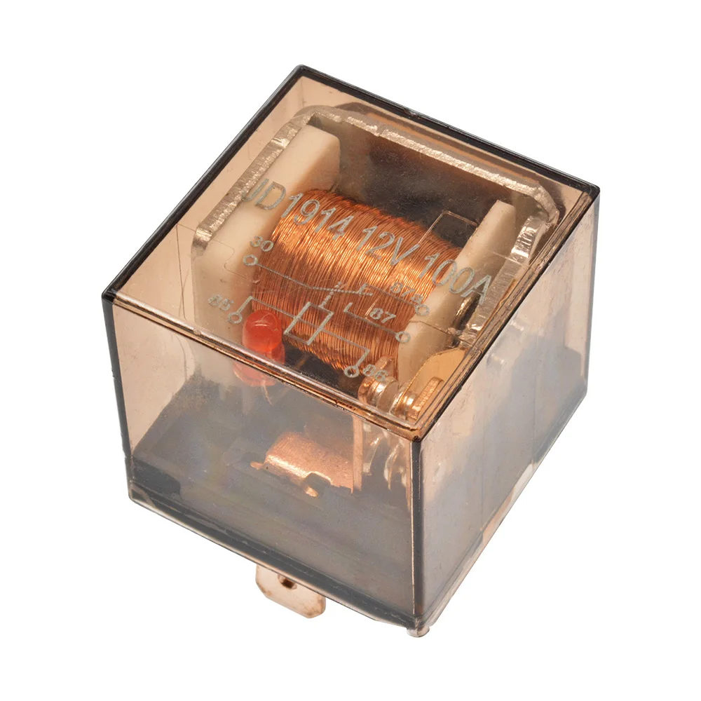 مرحل مقاوم للماء تيار مستمر 12 فولت 100A مرحل SPDT 5 دبوس مرحل سيارة شديد التحمل سبليت شحن حافظة شفافة مقاومة للماء