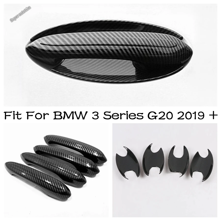 

Car Door Handle Decoration Cover Trim For BMW 3 Series G20 2019 - 2024 ABS Chrome / Black / Carbon Fiber Exterior Accessories