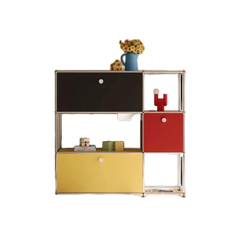 Rust steel side cabinet, household, locker module combination, storage locker