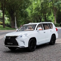 1:18 LX570 Model Alloy Car Diecast Metal Toy Off-Road Vehicles Car Model Sound and Light Simulation Collection Toys Gifts Boys