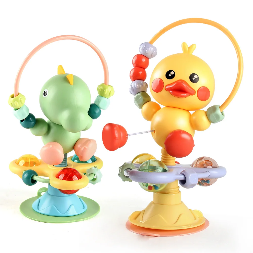 For 18 Month Baby Cartoon Soothing Ringing Toy with music Dining Table Suction Cup Puzzle Early Education newborn Toy  jugete