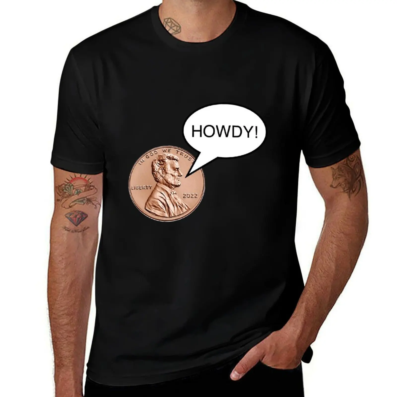 

RYAN TRAHAN, Penny Howdy T-Shirt essential t shirt custom shirt summer tops street wear mens workout shirts