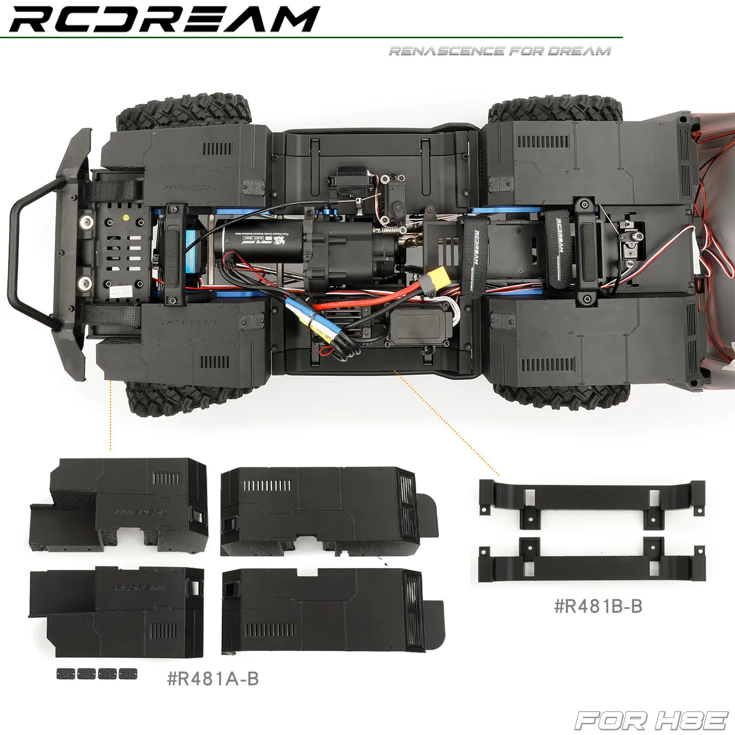 RCDream 1/8 Inner Fende for H8E