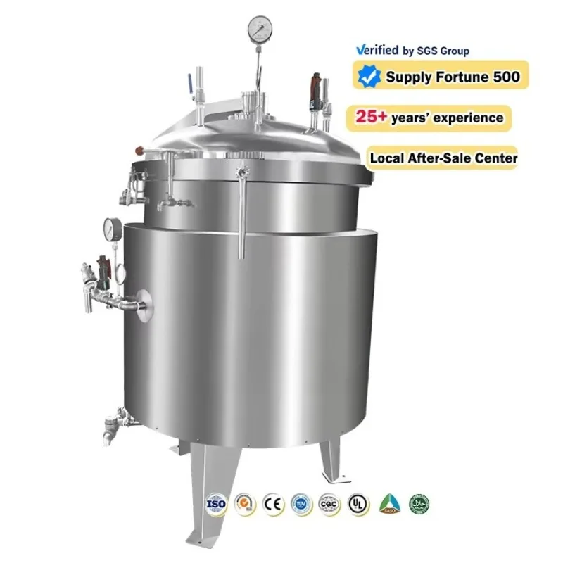 Automatic High Pressure Cooker Pot – Commercial New Tilting Gas Steam Kettle for Meat/Sauce/Jam/Soup High Efficiency