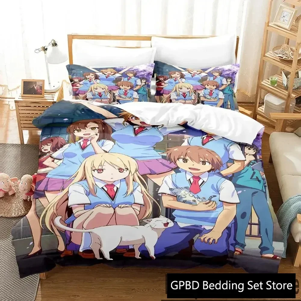 Anime The Pet Girl of Sakurasou Mashiro Shiina Bedding Set Boys Girls Twin Queen King Size Duvet Cover Pillowcase Bed boys Adult