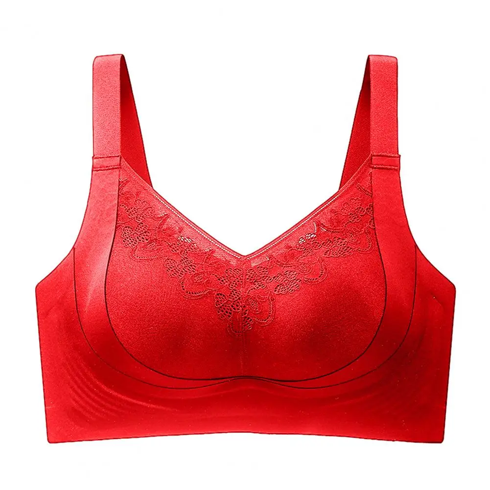 Women Bra Padded Push Up Lace Bra Plus Size Wireless T-shirt Bra Breathable Supportive for Women Anti-sagging Comfort Lifting No
