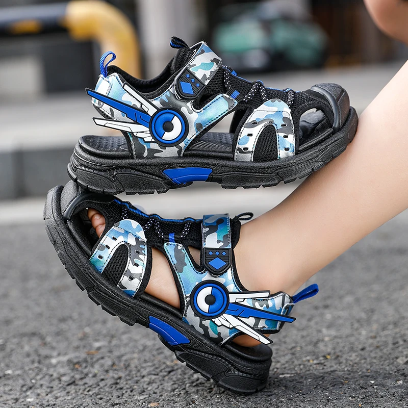 2024 New Summer Kid Non-Slip Shoes Boys Girls Beach Sandals Two Wear Antiskid Lightweight Fashion Sneaker Water Shoe For Child