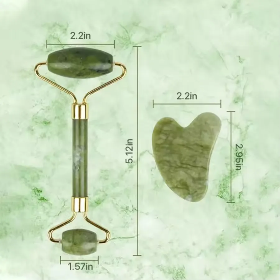 天然ローズジェイドローラー フェイスマッサージ グアシャボード ジェイドマッサージャー ボディ フェイシャル アイスクレイピング 鍼灸 フェイスリフト