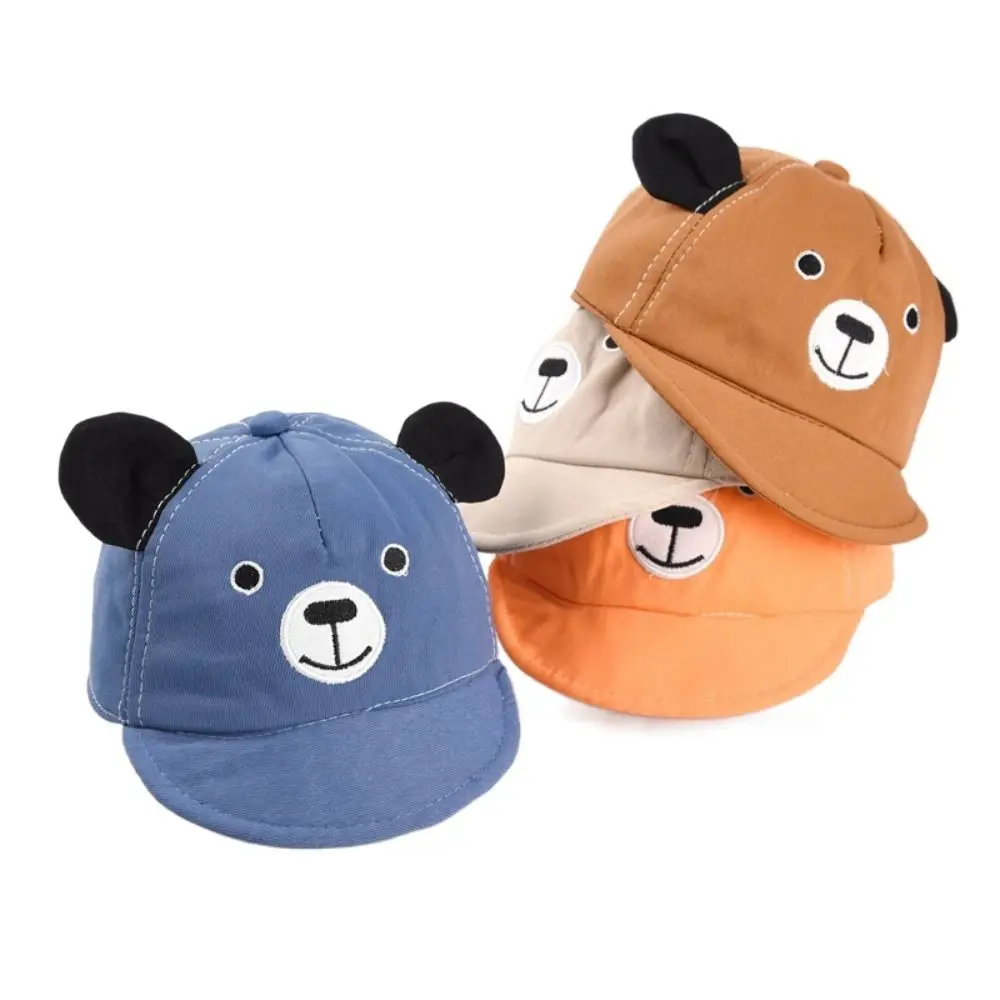 Berretti da bambina per ragazzi Cappello da orso carino per bambini Poliestere Colori multipli Berretto da sole per bambini Cappello di protezione solare Primavera Estate