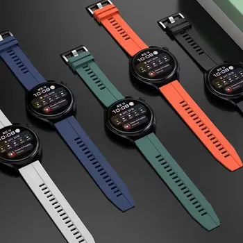 Alternative view of 20mm 22mm watch band for Samsung Galaxy watch 6/5/pro/4/6 classic/Active 2 Silicone Sport bracelet huawei gt 4-3-pro-2-2e strap