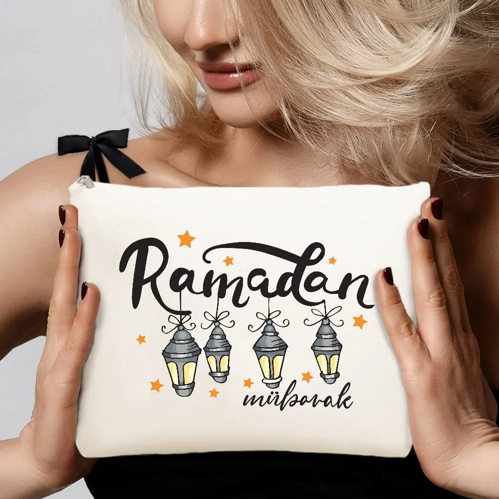 

Эстетичная косметичка-фонарь для Рамадана, женская сумка для туалетных принадлежностей, подарки на Ид, подарочные пакеты Ид Мубарак, косметичка для мусульманок на Рамадан