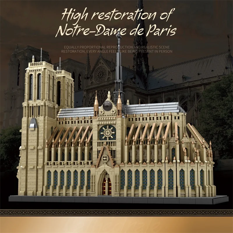 Zabawka konstrukcyjna dla dzieci z serii Original BOX, model katedry Notre Dame, prezent na Boże Narodzenie lub urodziny