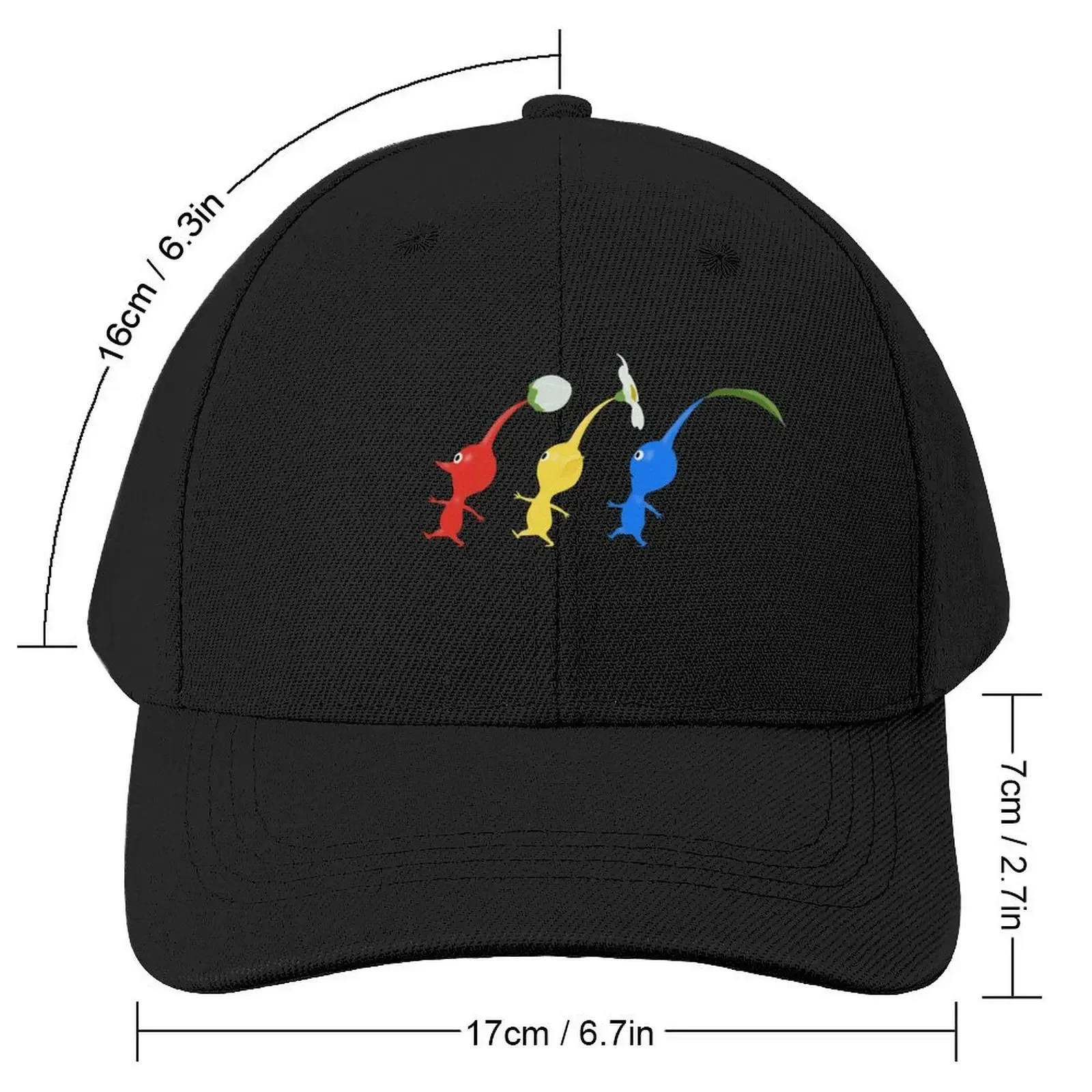 3 Pikmin Running Baseball Cap Dropshipping Designer Hat Women's Golf Clothing Men's