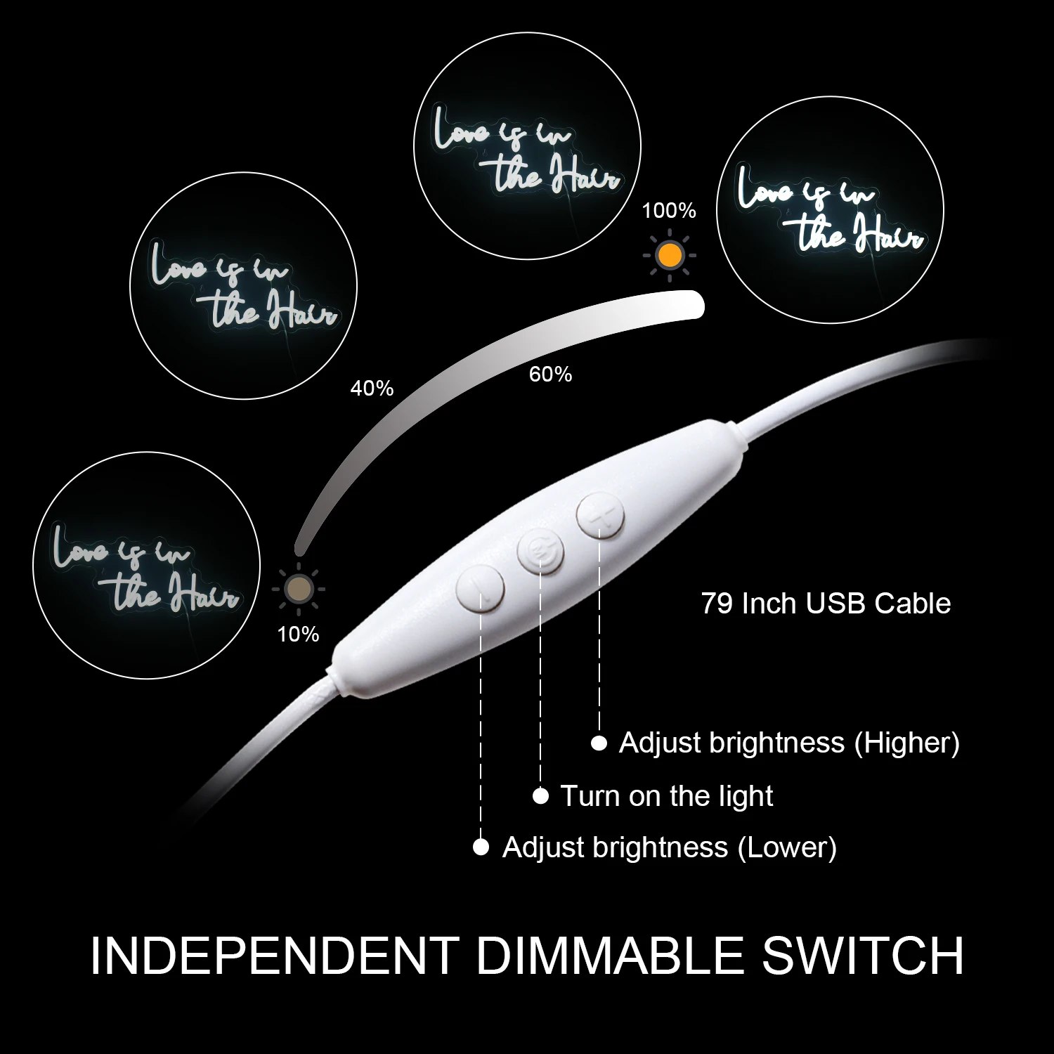 الحب هو في الشعر LED النيون علامة ، الجمالية تضيء كلمة ، الزفاف والمشاركة ، ديكور الحفلات ، المنزل والفنادق ، أوسب ، 5 فولت