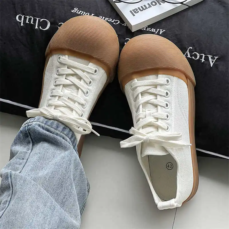 Legitimate Leather Spring-autumn 48 Sneakers For Men Skateboarding Orange Shoes For Men Black And White Trainers Sport