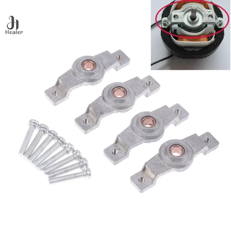 2/4 pezzi staffa motore polo ombreggiato per motori YJ61 con palo coperto supporto blocco albero cuscinetto supporto di fissaggio