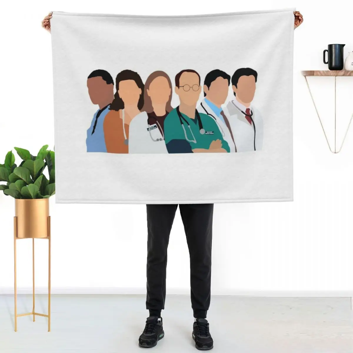 ER cast Throw Blanket halloween heavy to sleep Kid'S bed plaid Flannel Fabric Blankets For Bed Blankets