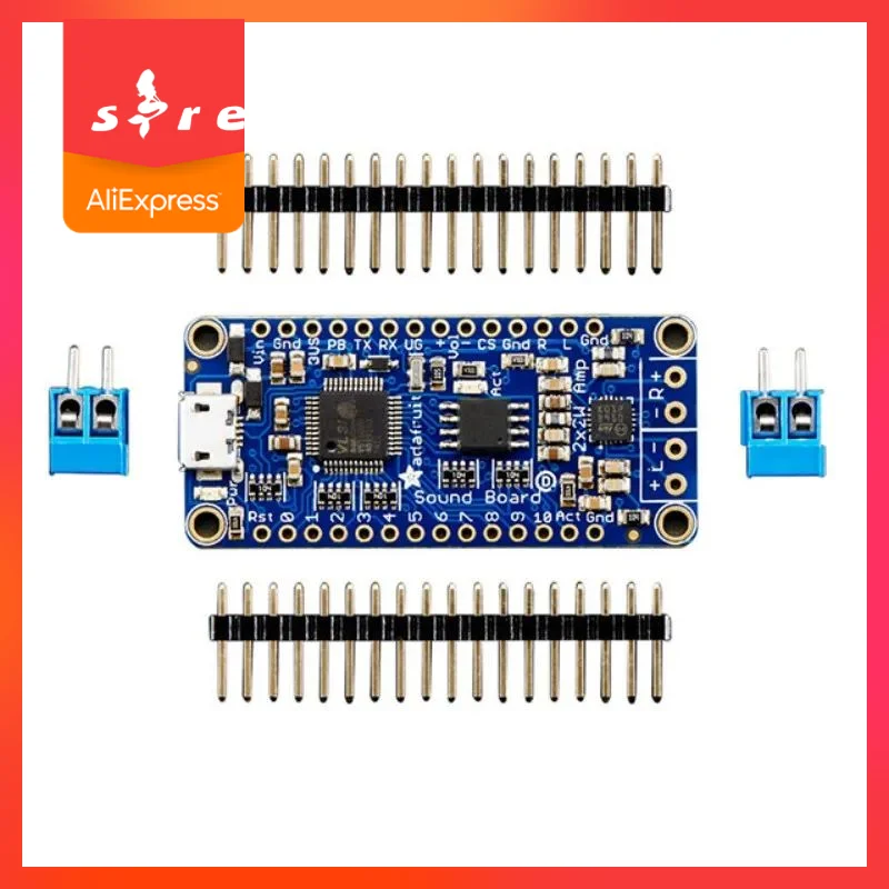 

2217 Adafruit Audio FX Sound Board + 2x2W Amp - WAV/OGG Trigger -16MB