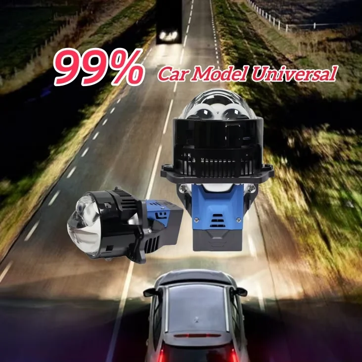 Ultra-high brightness 150w 30000lm 3-inch dual laser LHD RHD plane cutting line dual lens projector, dual LED car headlights