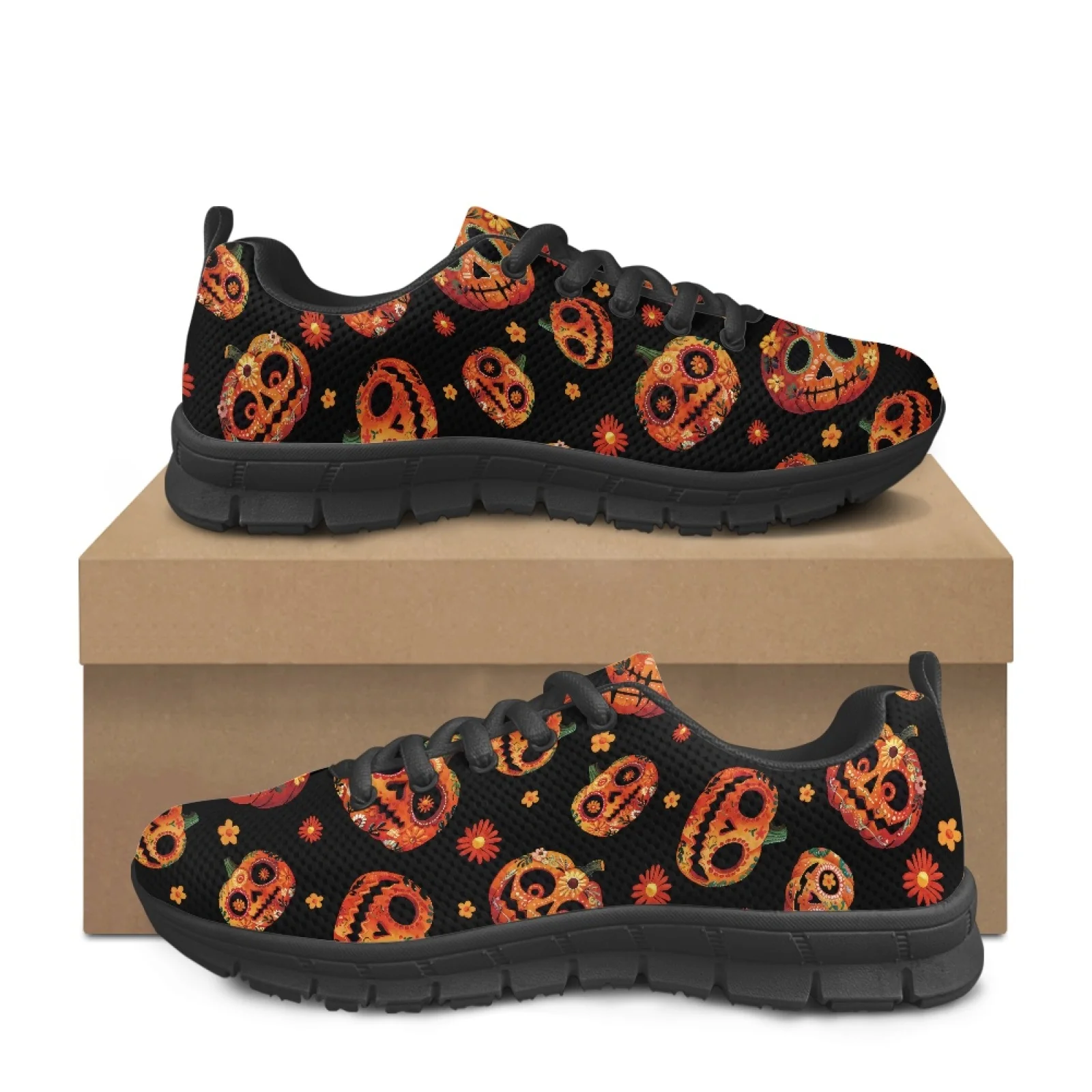 Coloranimal Skull Flower Men Medical Assistant Shoes for Women Low Top Women Running Walking Shoes for Outdoor - view 3