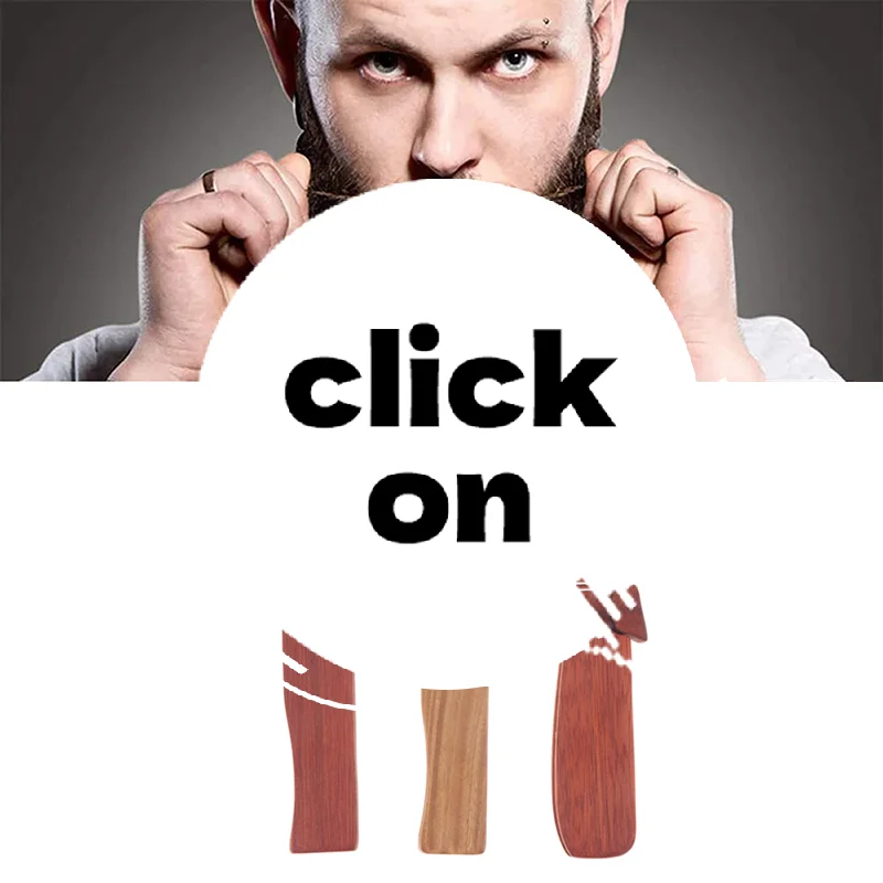 مشط جيب للرجال، مشط لحية خشبي قابل للطي، أمشاط شعر من خشب الصندل للرجال مثالية للاستخدام مع بلسم اللحية