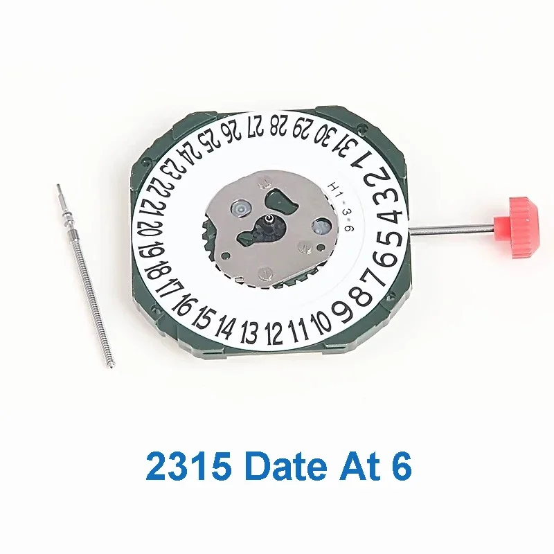حركة ميوتا 2315 القياسية مع عرض التاريخ اليابان ثلاثة أيدي التقويم تاريخ حركة الكوارتز المعدنية