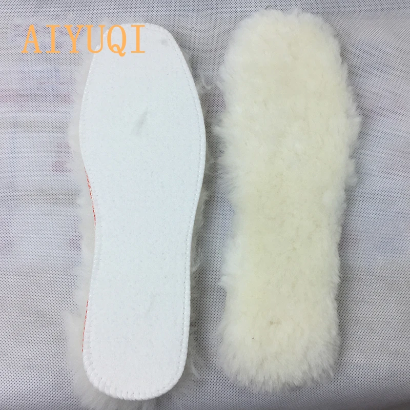 Women\'s Natural Sheepskin Australia Wool Insole Warm And Comfortable Wool Insole In Winter Padded Insole