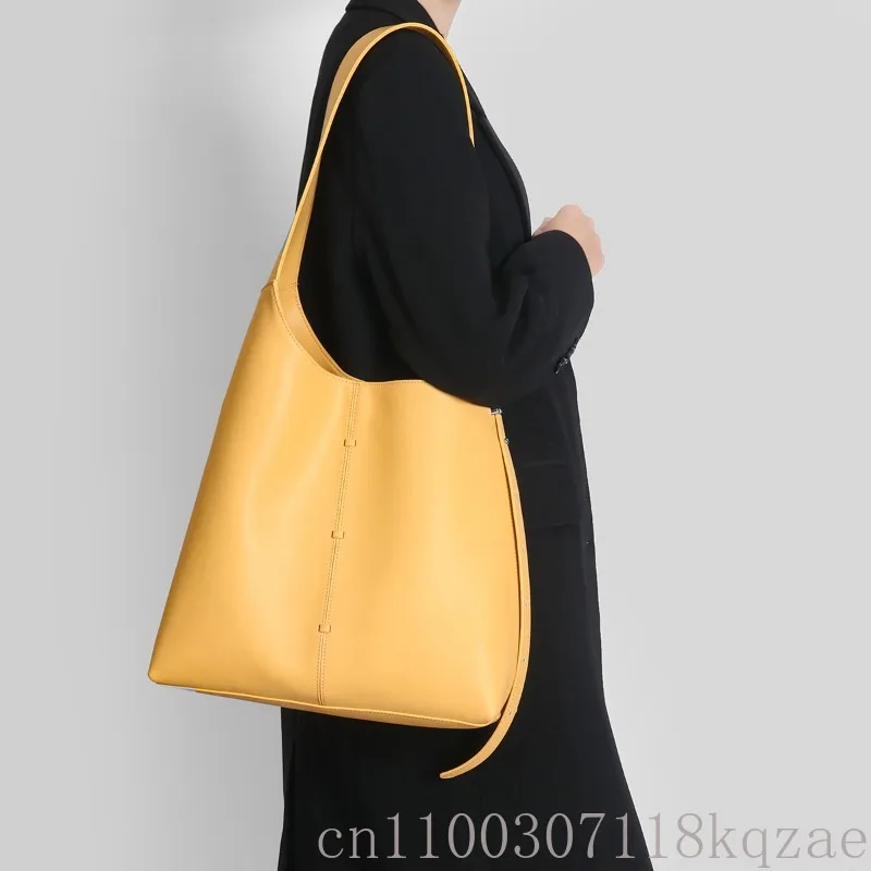 

Genuine Leather Shoulder Bag for Women Tote Handbag Purse Large Capacity Elegant Stylish Top Handle Crossbody Underarm Bag